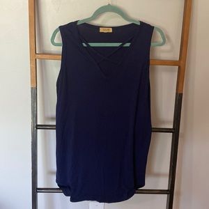 Navy Piko tank top